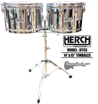 HERCH Timbales Custom Mod. HP (Liso Cromo) - Disponible solo sobre pedido.