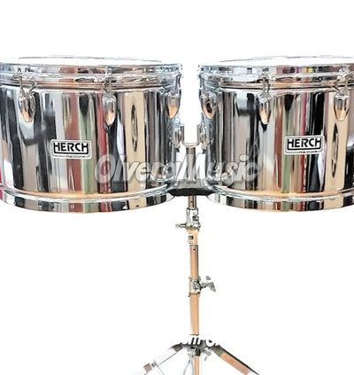 HERCH Timbales Custom Mod. HP (Liso Cromo) - Disponible solo sobre pedido.