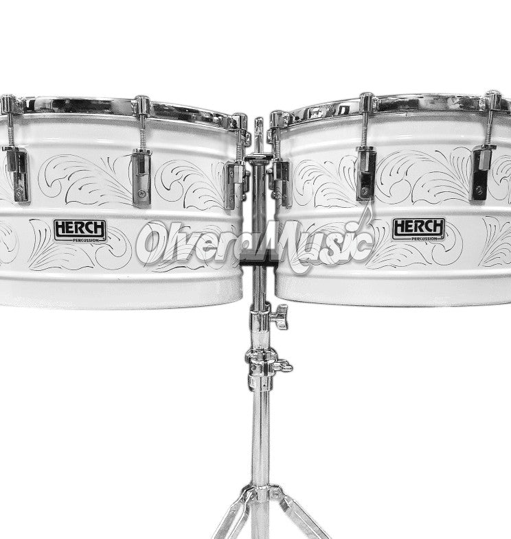 HERCH Timbales Custom Mod. HP (Rameado Blanco) - Disponible solo sobre pedido.