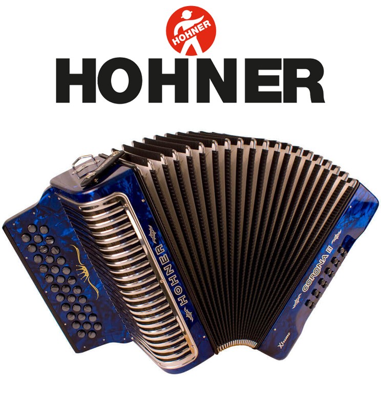 HOHNER MOD. Corona II XTREME (CX) Acordeón de botones- Azúl oscuro