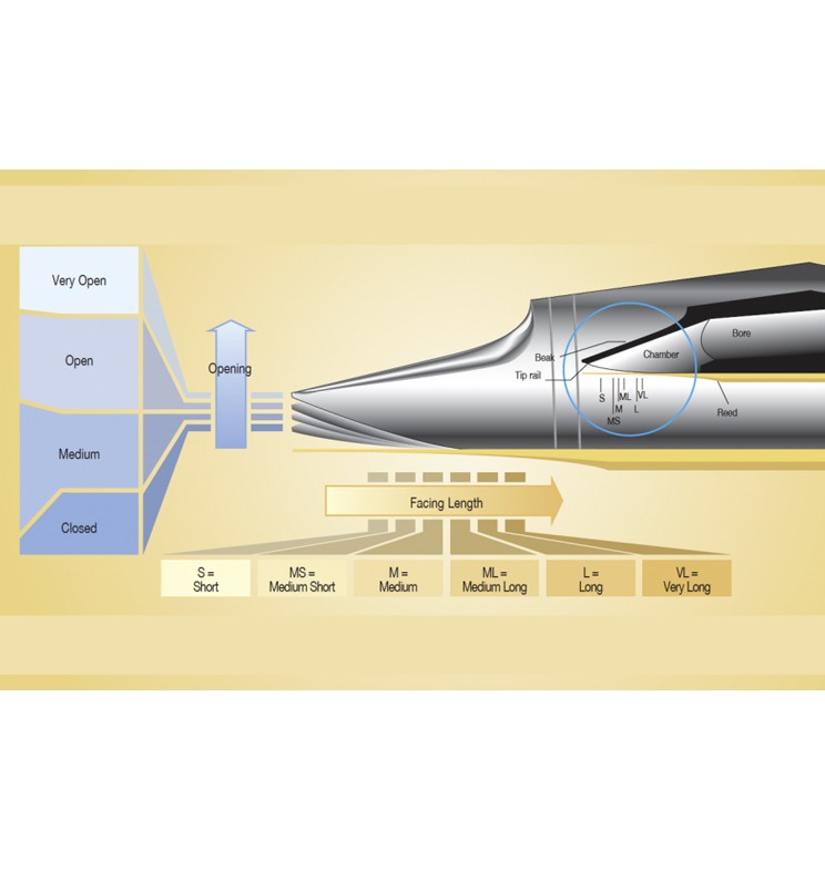 BEECHLER Alto Saxophone Mouthpiece White Diamond Inlay