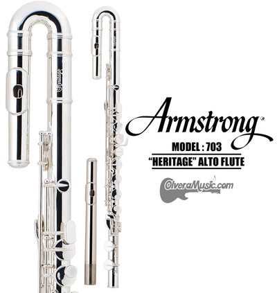 ARMSTRONG "Heritage" Intermediate Alto Flute - Silver Plated