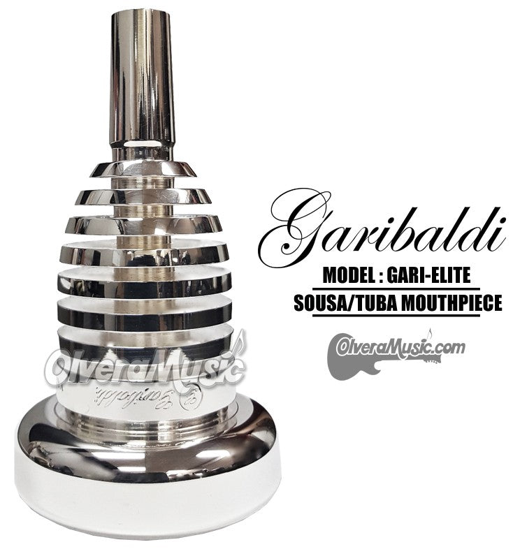 GARIBALDI Elite Sousaphone/Tuba Mouthpiece Single-Cup Silver-Plate Finish