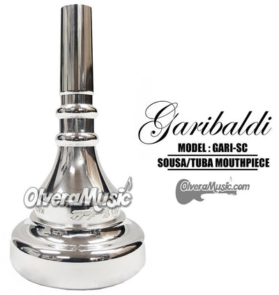 GARIBALDI Sousaphone/Tuba Single-Cup Mouthpiece - Silver Plate Finish