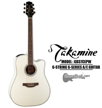 TAKAMINE G Series 6-String Acoustic/Electric Guitar -  Gloss Pearl White