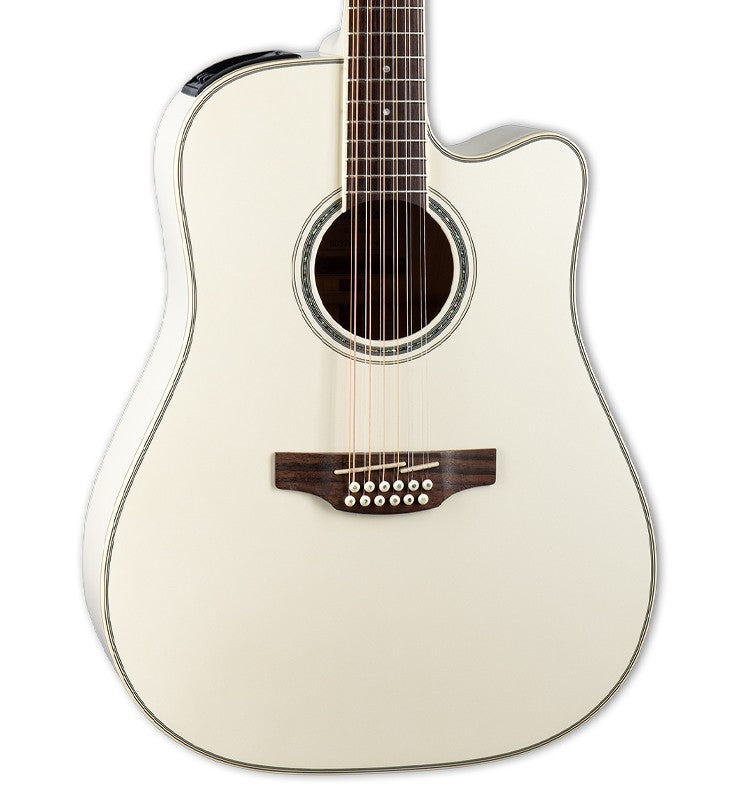 TAKAMINE G Series 12-String Acoustic/Electric Guitar -  Gloss Pearl White