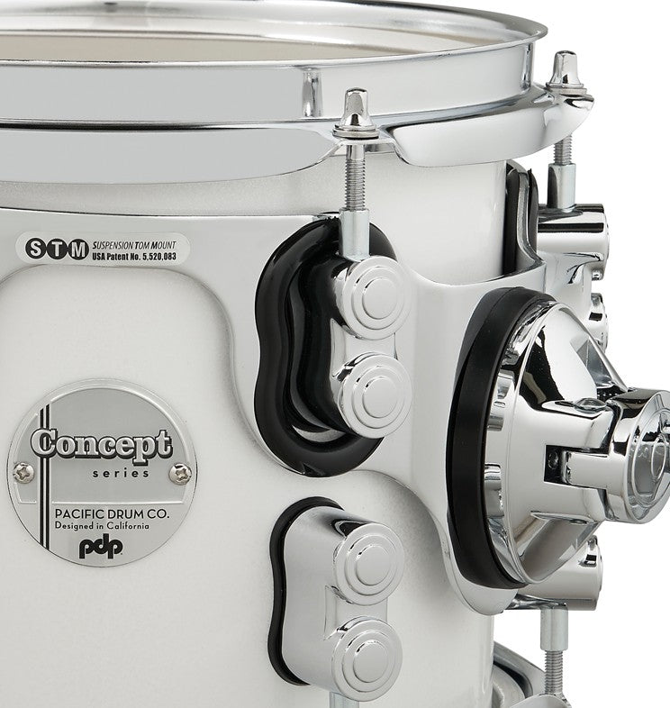 PDP "Concept Series" 7-Piece Maple Shell Pack - Pearlescent White Lacquer