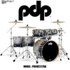 PDP "Concept Series" 7-Piece Maple Shell Pack  - Silver to Black Fade Lacquer