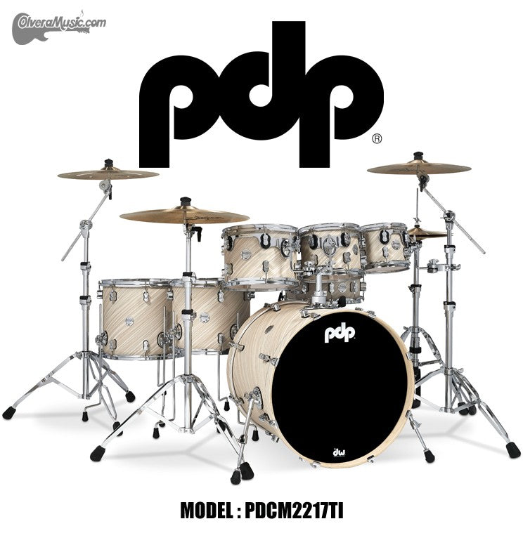 PDP "Concept Series" 7-Piece Maple Shell Pack -Twisted Ivory Finish