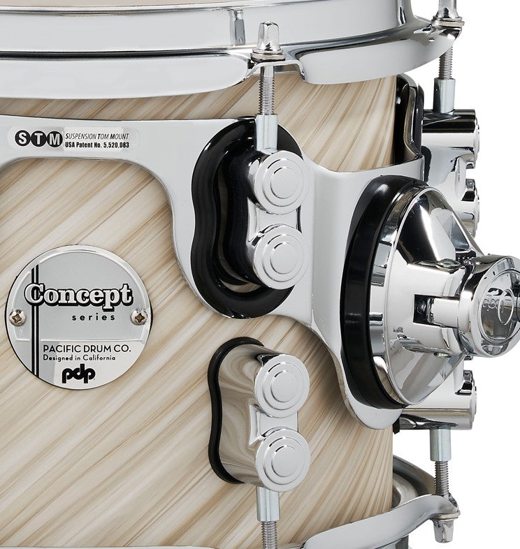 PDP "Concept Series" 7-Piece Maple Shell Pack -Twisted Ivory Finish