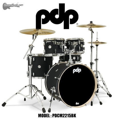 PDP "Concept Series" 5-Piece Shell Pack - Satin Black Finish