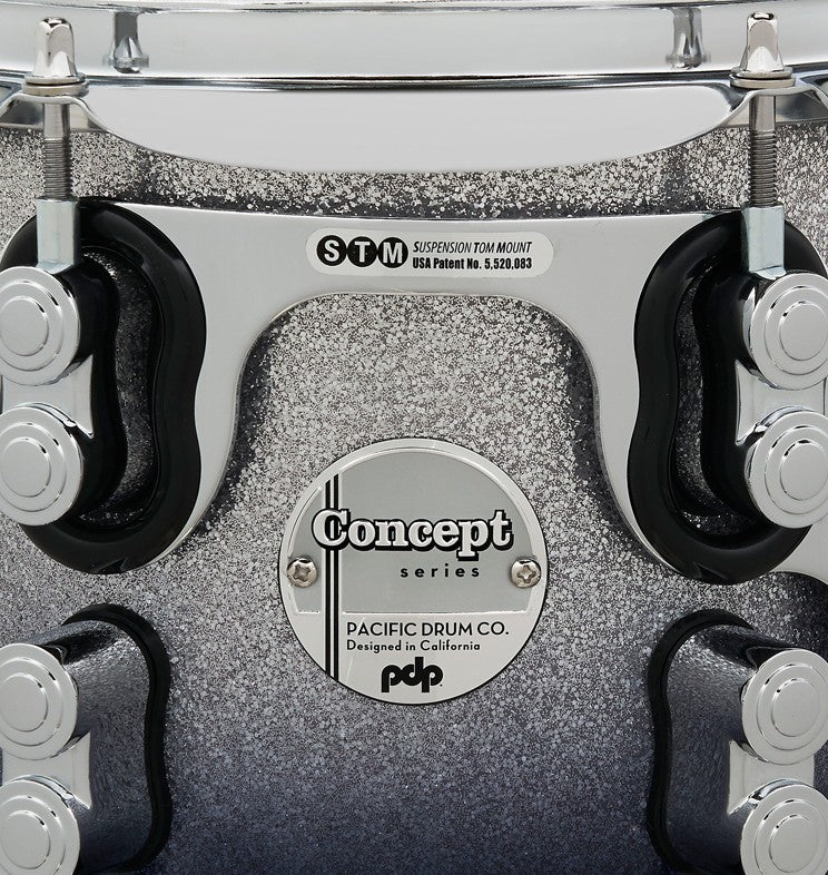 PDP "Concept Series" 5-Piece Maple Shell Pack - Silver to Black Fade Lacquer