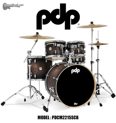 PDP "Concept Series" 5-Piece Maple Shell Pack - Satin Charcoal Burst