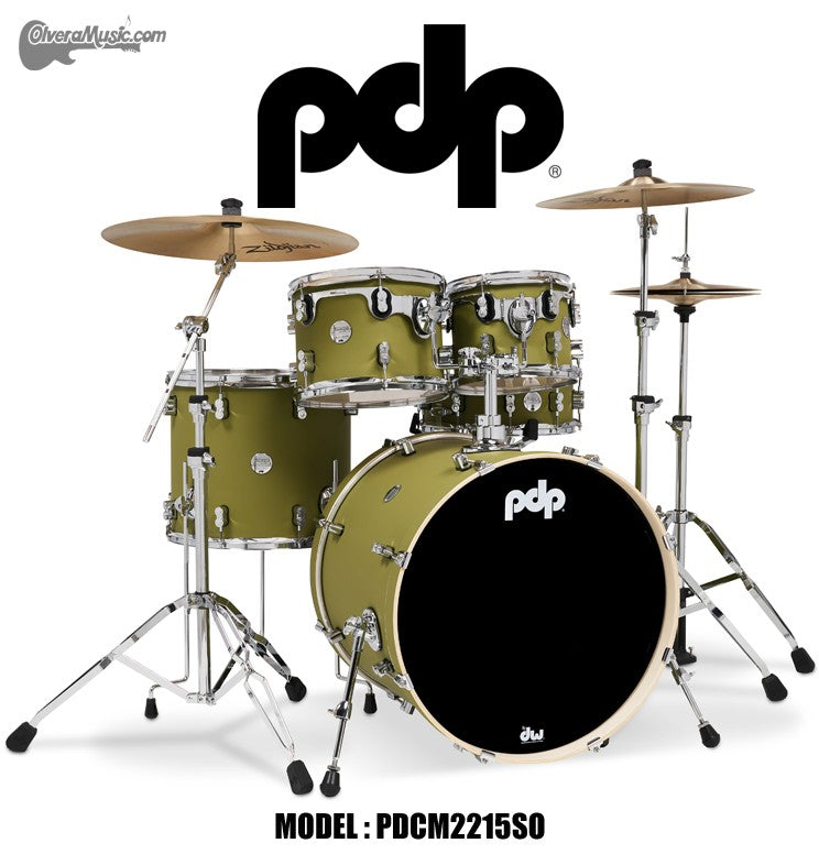 PDP "Concept Series" 5-Piece Maple Shell Pack - Satin Olive