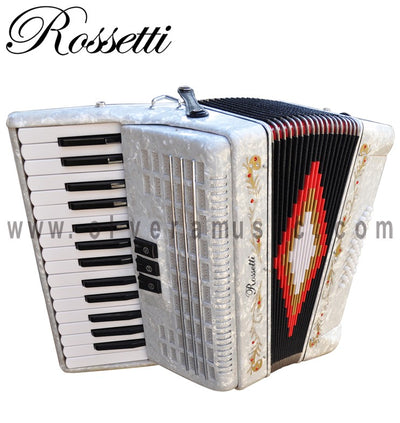 ROSSETTI Piano Accordion 32-Bass - Pearl White