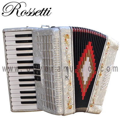 ROSSETTI Piano Accordion 32-Bass - Pearl White