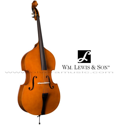 William Lewis & Son (WLB49L1CFH) "Exeter" 1/4 Size Student Model Double Bass