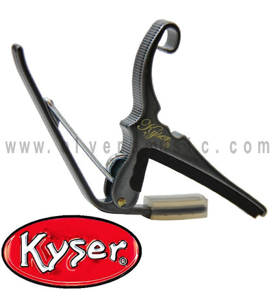 Kyser (KG6BC) Quick-Change 6-String Acoustic Guitar Black Chrome Capo