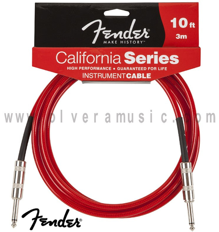 FENDER California Series Instrument Cable Red 10ft (3m)