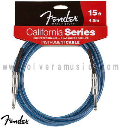 FENDER California Series Instrument Cable Blue 15ft (4.5m)