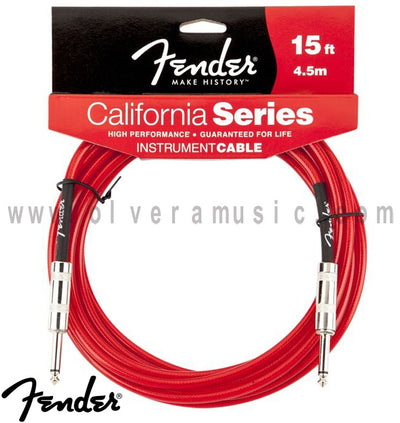 FENDER California Series Instrument Cable Red 15ft (4.5m).