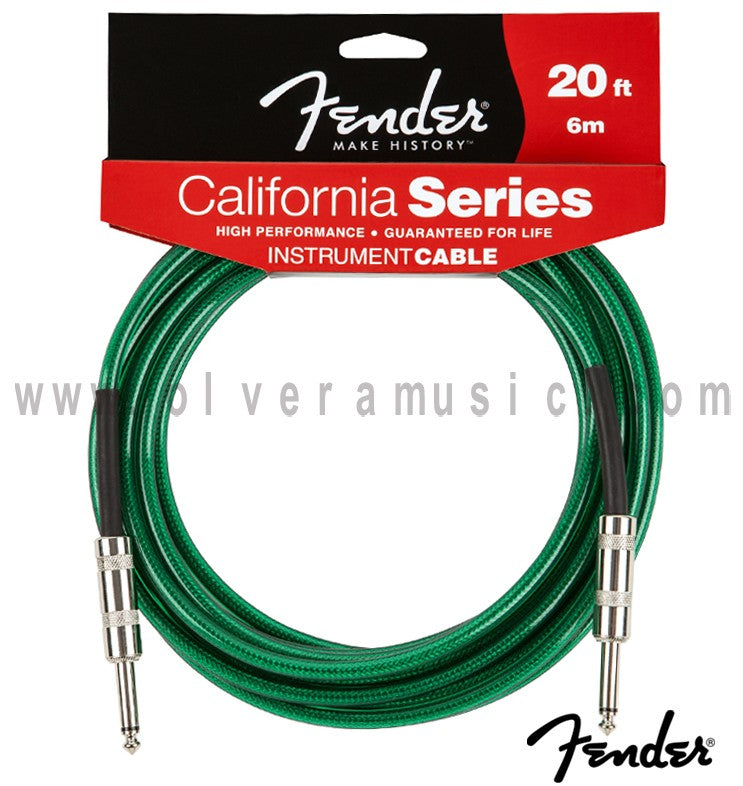 FENDER California Series Instrument Cable Green 20ft (6m)