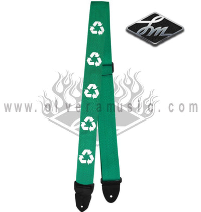 LM PRODUCTS "Go Green" Silk-Screen Guitar Strap