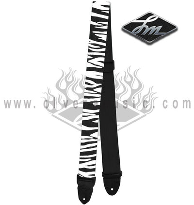 LM PRODUCTS "Zebra" Silk-Screen Guitar Strap