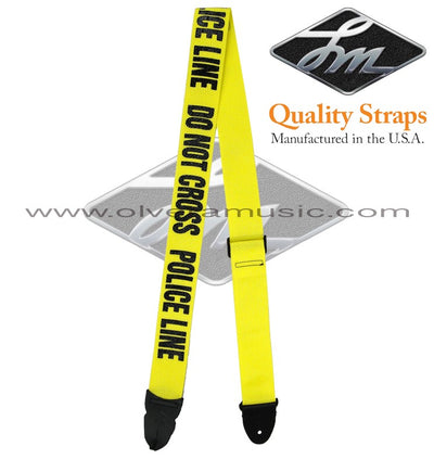 LM PRODUCTS "Police Line" Silk-Screen Guitar Strap