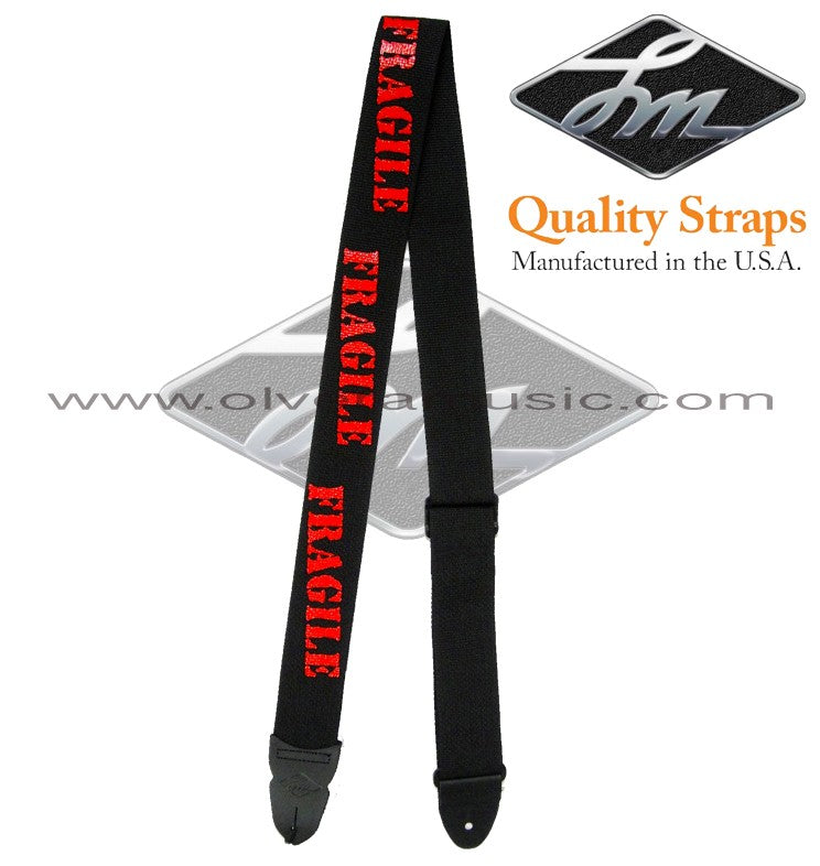 LM PRODUCTS "Fragile" Silk-Screen Guitar Strap