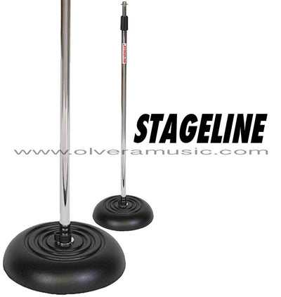 Stageline (MS603C) Round Base Weighted Mic Stand - Chrome