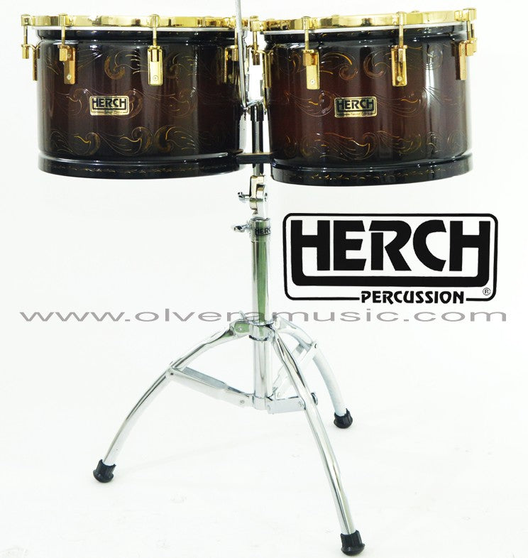 HERCH Timbales Custom Mod. HP (Rameado marrón antiguo) - Disponible solo sobre pedido.