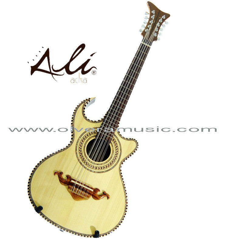 ALI ACHA Bajo Quinto Profesional (ABQNPCDEC3)  Estilo Requinto Madera de Nogal- Disponible solo sobre pedido.