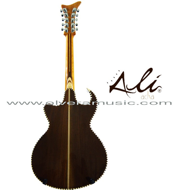 ALI ACHA Bajo Quinto Profesional (ABQNPCDEC3)  Estilo Requinto Madera de Nogal- Disponible solo sobre pedido.