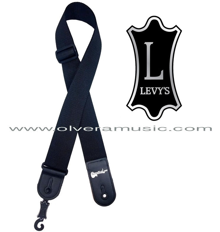 LEVY'S Polypropylene Guitar Strap - Black