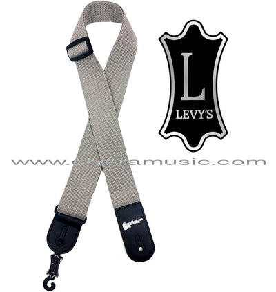 LEVY'S Polypropylene Guitar Strap - Gray