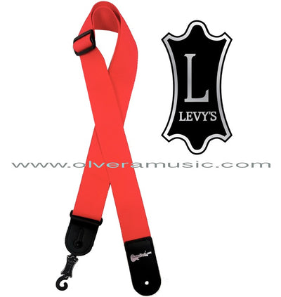 LEVY'S Polypropylene Guitar Strap - Red