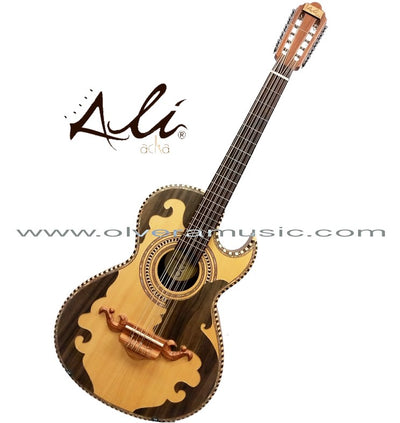 ALI ACHA Bajo Quinto Tradicional (ABQTNMFMAY1) Madera de Nogal con micas de madera - Disponible solo sobre pedido.