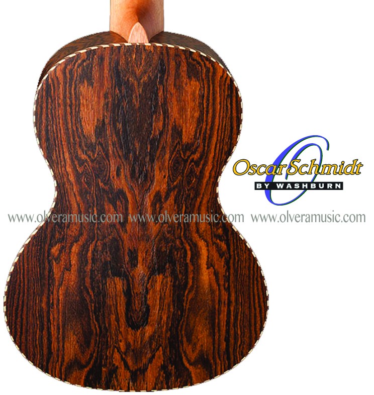 OSCAR SCHMIDT by Washburn Exotic Bacote Wood Ukulele - Concert