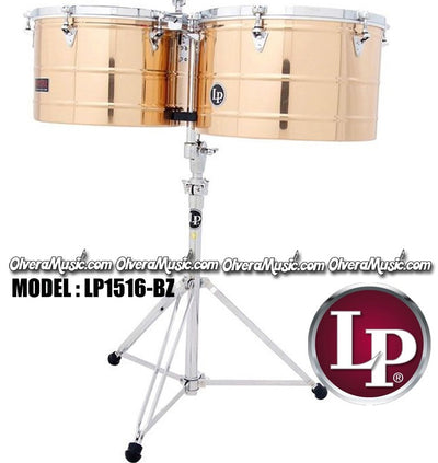 LP Prestige Timbales 15" & 16" Extra Deep Shells - Bronze Finish