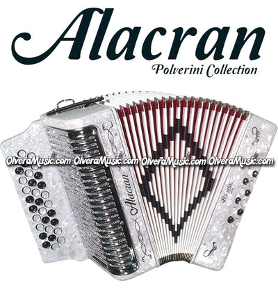 ALACRAN Button Accordion 3112 - White