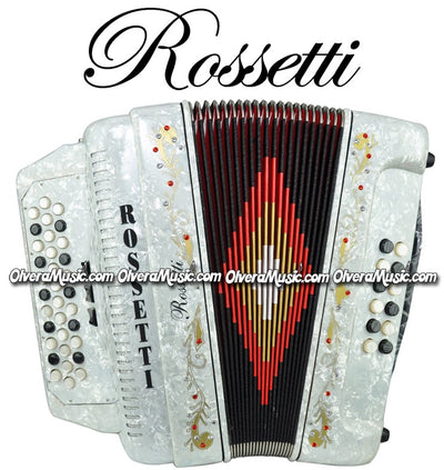 ROSSETTI Diatonic Button Accordion - Pearl White