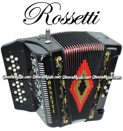 ROSSETTI Diatonic 34 Button Accordion - Black