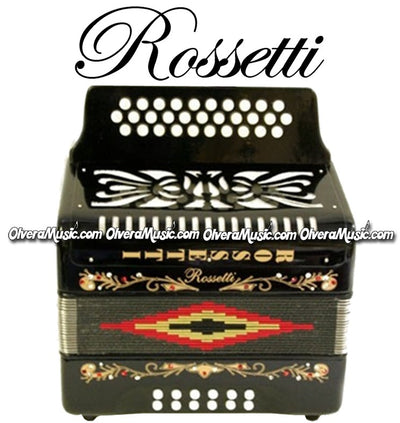 ROSSETTI Diatonic 31 Button Accordion - Black