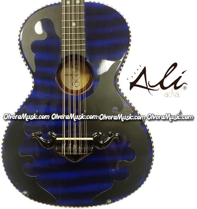 ALI ACHA Bajo Quinto Tradicional (ABQAMFCMAY3) Madera de Ciprés Azúl con Negro - Disponible solo sobre pedido.