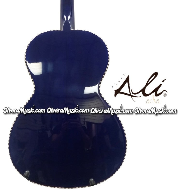 ALI ACHA Bajo Quinto Tradicional (ABQAMFCMAY3) Madera de Ciprés Azúl con Negro - Disponible solo sobre pedido.