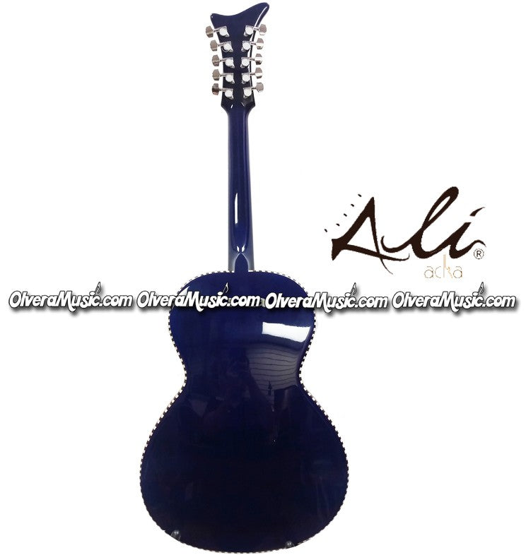 ALI ACHA Bajo Quinto Tradicional (ABQAMFCMAY3) Madera de Ciprés Azúl con Negro - Disponible solo sobre pedido.