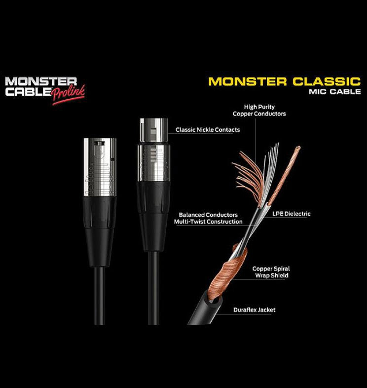 MONSTER Classic Pro Audio Microphone Cable - 10ft.