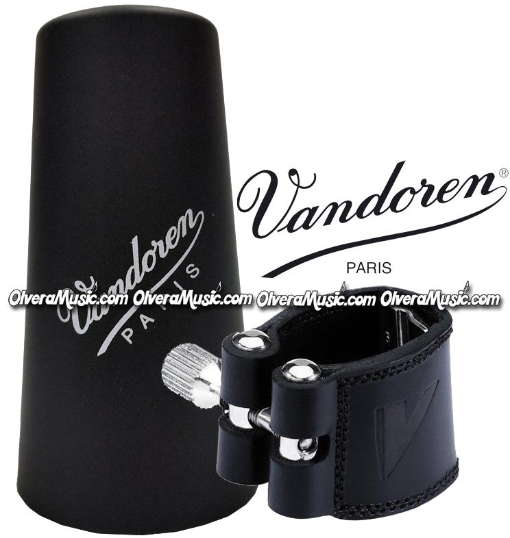 VANDOREN Leather Bb Clarinet Ligature & Plastic Cap