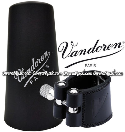 VANDOREN Leather Bb Clarinet Ligature & Plastic Cap